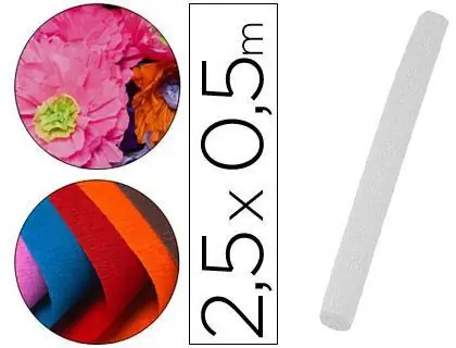 Papel Crespon Liderpapel Rollo de 50 cm X 2,5 M 85G/M2 Blanco Ordenar Ahora Mismo