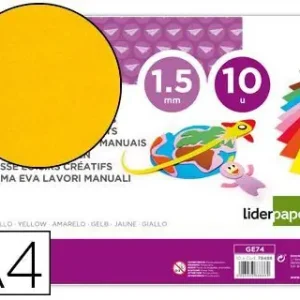 A Buen Precio Goma Eva Liderpapel Din A4 60G/M2 Espesor 1,5Mm Amarillo Paquete de 10 Hojas