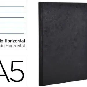 Venta Final Libreta Age-Bag Tapa Cartulina Lomo Cosido Rayado Horizontal 96 Hojas Color Negro 148X210 Mm