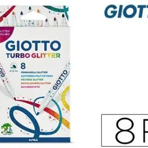 Oferta De Temporada Rotulador Giotto Turbo Glitter Purpurina Caja de 8 Unidades