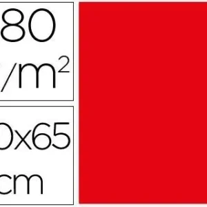 Cartulina Liderpapel 50X65 cm 180G/M2 Rojo Paquete de 25 Última Oportunidad