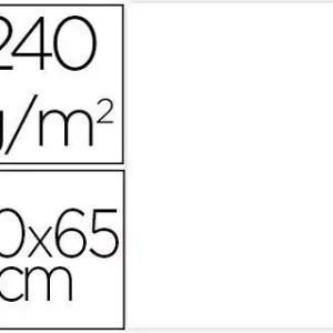 Cartulina Liderpapel 50X65 cm 240G/M2 Blanco Paquete de 25 Unidades Solo Hoy