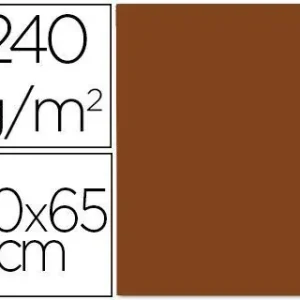 Mayoreo Cartulina Liderpapel 50X65 cm 240G/M2 Marron Escolar Paquete de 25 Unidades