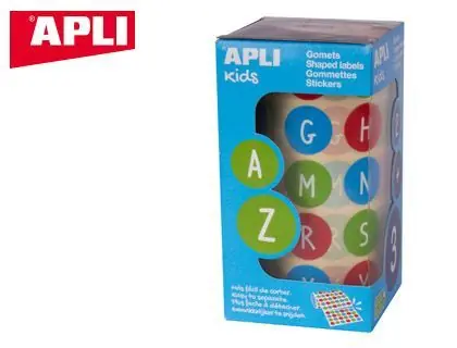 Gomets Apli Autoadhesivo Redondo Abecedario 20 mm Diametro Multicolor Popular