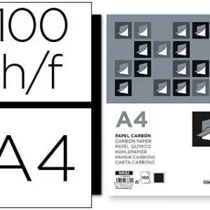 Papel carbon liderpapel film negro tamaño din a4 caja de 100 hojas Bestseller