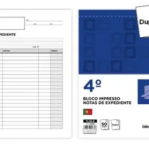 Talonario liderpapel notas de expediente cuarto duplo -texto en portugues Devolución Gratuita