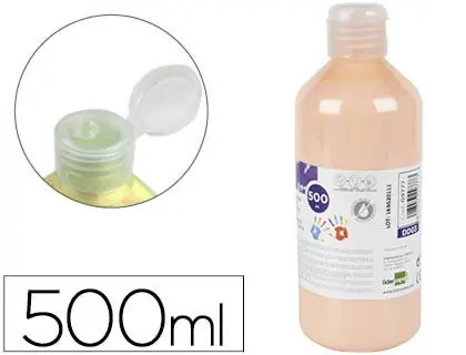 Pintura dedos liderpapel botella de 500 ml carne Garantía De Devolución De Dinero