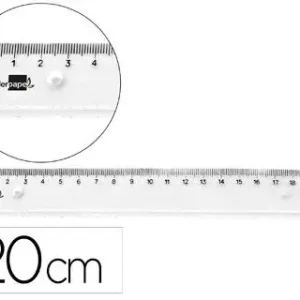 Regla liderpapel plastico irrompible transparente 20 cm Popular
