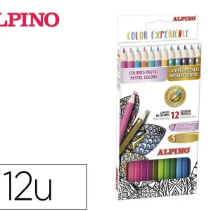 Original Lapices de colores alpino experience acuarelable mina premium 3,3 mm special colors caja metalica de 7 colores