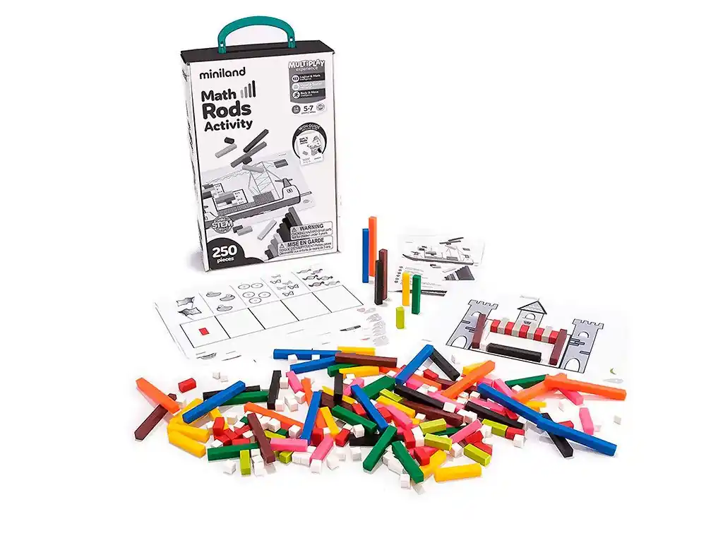 De Moda Juego miniland activity regletas favorece la logica matematica 375x380x100 mm