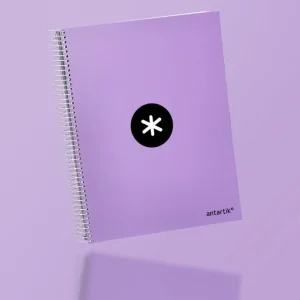 Cuaderno espiral liderpapel a4 micro antartik tapa forrada 120h 100 gr horizontal 5 banda4 taladros color lavanda Precio De Fábrica