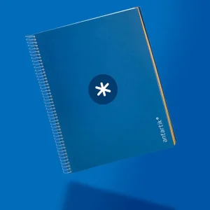 Cuaderno espiral liderpapel a4 micro antartik tapa forrada120h 100 gr horizontal 5 banda4 taladros color azul oscuro Nuevo Modelo