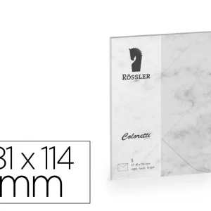 Sobre rossler coloretti c7 color marmol gris 81x114 mm pack de 5 unidades Compra Ahora