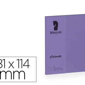 Sobre rossler coloretti c7 color lila 81x114 mm pack de 5 unidades Compra Hoy