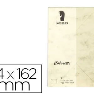 Tendencia Sobre rossler coloretti c6 ministro color marmol crema 114x162 mm pack de 5 unidades