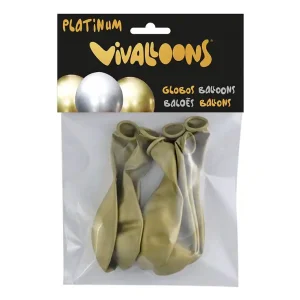 Globo 100% latex biodegradable oro blister de 6 unidades Oferta Flash