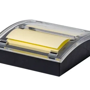 Hecho A Mano Soporte bloc de notas adhesivas quita y pon q-connect zigzag color negro con 1 bloc 76x76 mm