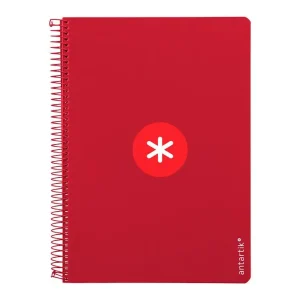 Cuaderno espiral liderpapel a4 antartik tapa dura 80h 90gr cuadro 4mm con margen color frambuesa Compra Ahora