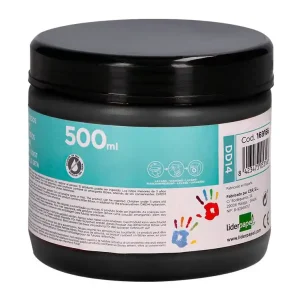 Pintura dedos liderpapel tarrina de 500 cc negro Tendencia