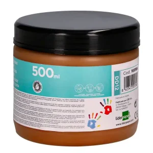 A Buen Precio Pintura dedos liderpapel tarrina de 500 cc marron