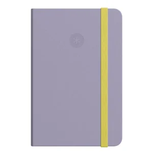Cuaderno con gomilla antartik notes tapa blanda a6 hojas lisas morado y amarillo 100 hojas 80 gr fsc Solo Hoy