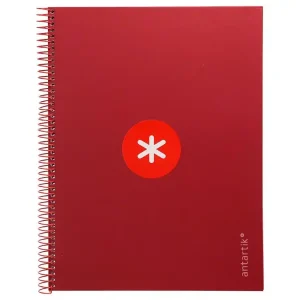 Cuaderno espiral liderpapel a4 micro antartik tapa forrada 80h 90 gr cuadro 5mm 1 banda 4 taladros frambuesa Auténtico
