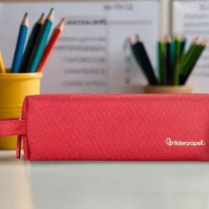 Rebajas Estuche portatodo liderpapel classic rectangular con asa 210x70mm rojo