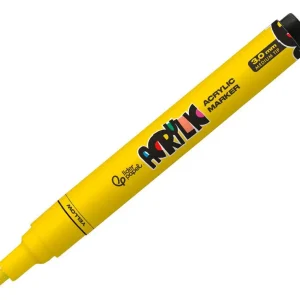 Tendencia Rotulador liderpapel acrylic base agua todo tipo de superficie punta redonda 3 mm amarillo