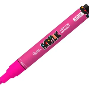 Rotulador liderpapel acrylic base agua todo tipo de superficie punta redonda 3 mm rosa Ordena Ya