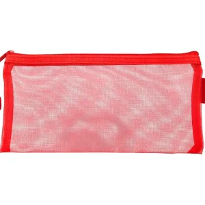 Precio Reducido Bolsa zipper bag liderpapel poliester transpirable multiusos ticket 230x115 mm rojo