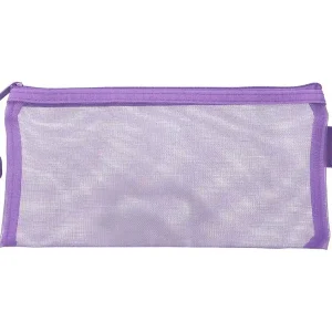 Bolsa zipper bag liderpapel poliester transpirable multiusos ticket 230x115 mm morado pastel Nuevo Modelo