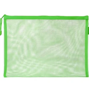Bolsa zipper bag liderpapel poliester transpirable multiusos din A5 verde pastel Disponible Ahora