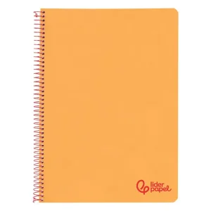 Ãltimas Unidades Cuaderno espiral liderpapel A4 wonder tapa plastico 80h 90gr pauta estrecha 2,5mm con margen color naranja