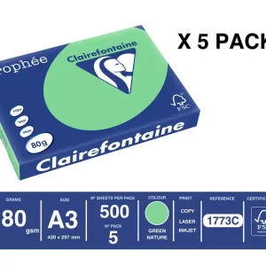 Comprar En LÃ­nea Papel color trophee A3 80gr verde pastel paquete de 500 hojas