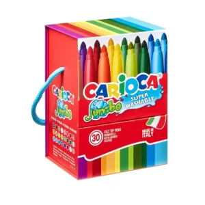 Oferta Rotulador carioca jumbo caja premium con asa 30 unidades colores surtidos