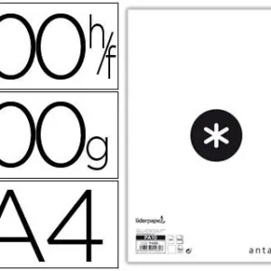 Papel liderpapel a4 antartik 100g/m2 paquete de 100 hojas blanco liso Ãltima Oportunidad