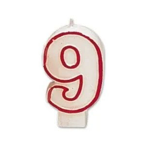 Vela Numero 9 De Moda