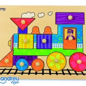 Puzzle andreutoys madera tren 10 piezas PromociÃ³n