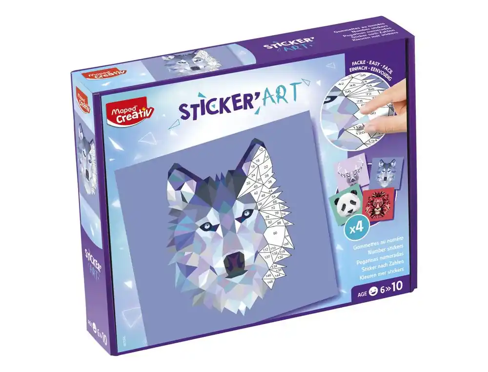 Juego maped creativo sticker'art pegatinas al numero Entrega Rápida