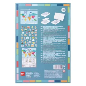 MÃ¡s Vendido Juego apli didactico magnetico mapa mundi 40 piezas