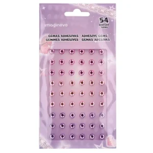 AutÃ©ntico Pegatinas imaginovo gemas rosas y moradas brillantes con relieve para todas superficies 190x105 mm en
