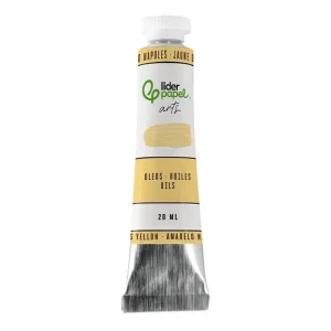 Artesanal Pintura al oleo liderpapel tubo de aluminio de 20 ml color amarillo napoles