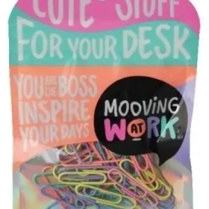Precio Bajo Clips Mooving Work 33 mm Blister de 60 Colores Surtidos