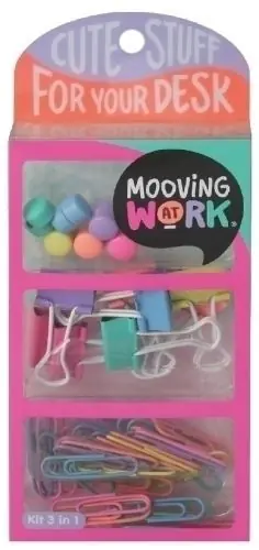 Ãltimas Unidades Set de Papeleria Mooving Work Kit 3 en 1 Rosa