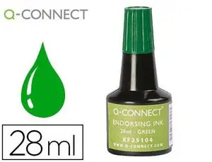 Tinta Tampon Q-Connect Verde Bote 20 Ml Oferta Flash
