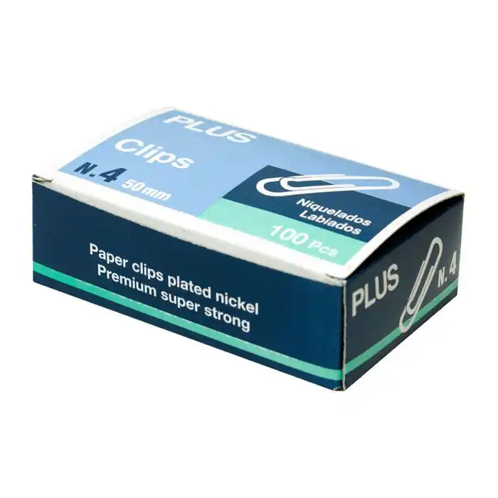 Imprescindible (Must-Have) Clips Plus Office Niquelados Labiados Nº 4/50 mm /100 ud.