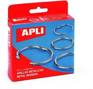 EnvÃo Exprés Caja 10 Anillas Metal Apli 46 mm