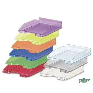 Bandeja Sobremesa Apilable Plastico Transparente Violeta EnvÃo Exprés