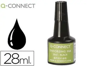 Tinta Tampon Q-Connect Negro Bote 28 Ml Bestseller