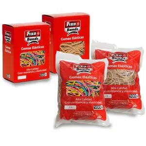 Caja 100 Gr Gomas Elasticas 2 mm X 14 cm Fixo Nuevo Modelo